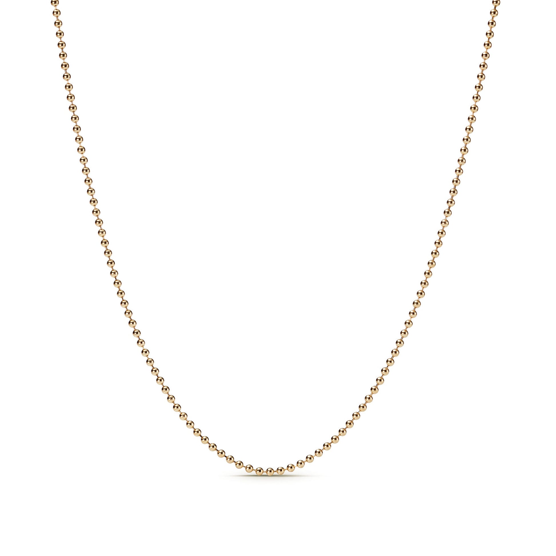 14K Rose Gold Ball Chain by J.Tyler Jewelry - Ideal for Elegant Pendants and Charms