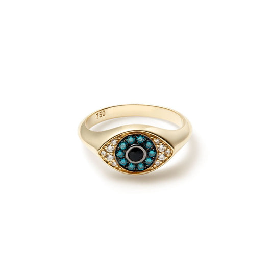 Evil Eye Signet Ring by J.Tyler Jewelry - Stylish Symbol of Protection  | Meaningful Fashion