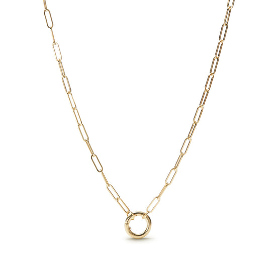 14K Gold Paperclip Chain with Secure Connector Clasp by J.Tyler Jewelry - Elegant and Functional